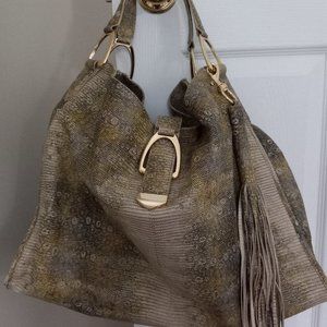 G.I.L.I. Special Edition Lizard Leather Large Hobo Bag